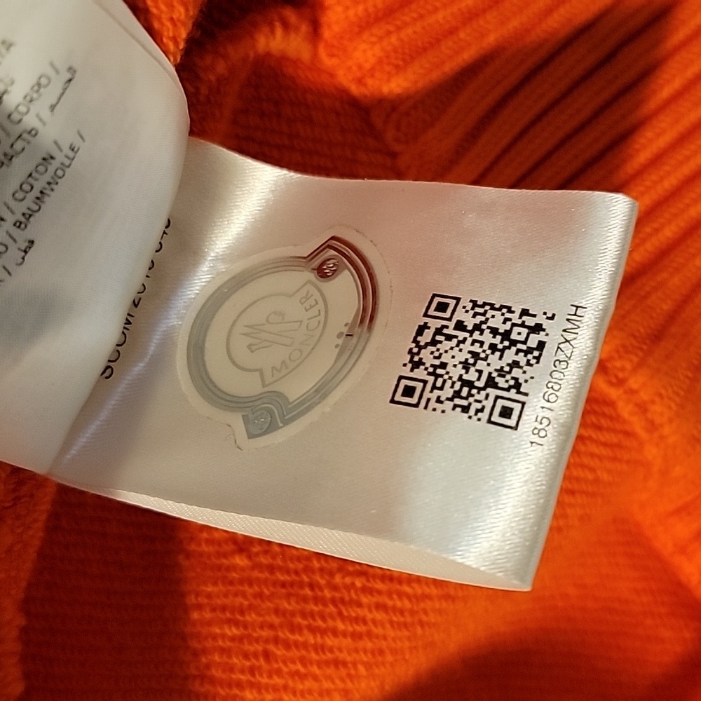 Moncler Off White Rare Orange Hoodie Jacket xxxl - Picture 13 of 16